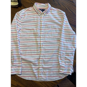 vineyard vines mens slim longshore long sleeve shirt Large **see pic for spot**